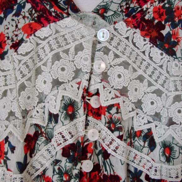 Free People Claire Floral Boho Maxi Slip Dress Sleeveless Crochet Lace NEW XS - Picture 15 of 15